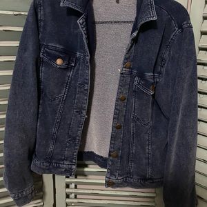 Blue Stretchy Denim Jacket